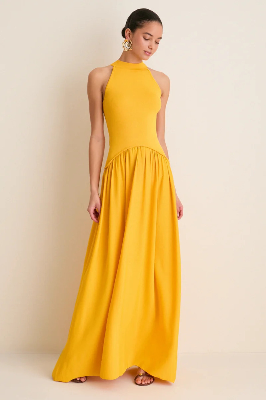 Solid & Striped Pineapple Isola Maxi Dress